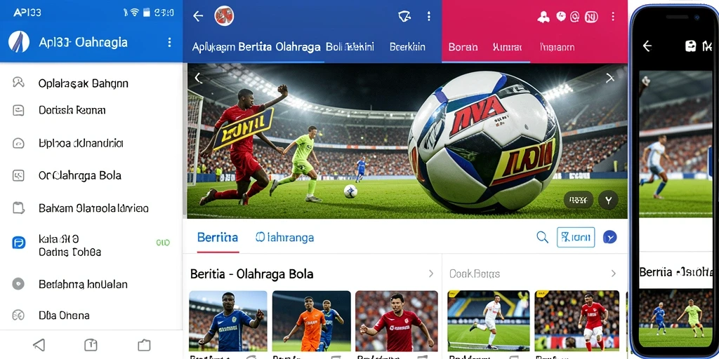 Antarmuka API33 menunjukkan berita olahraga bola terbaru dengan jelas.