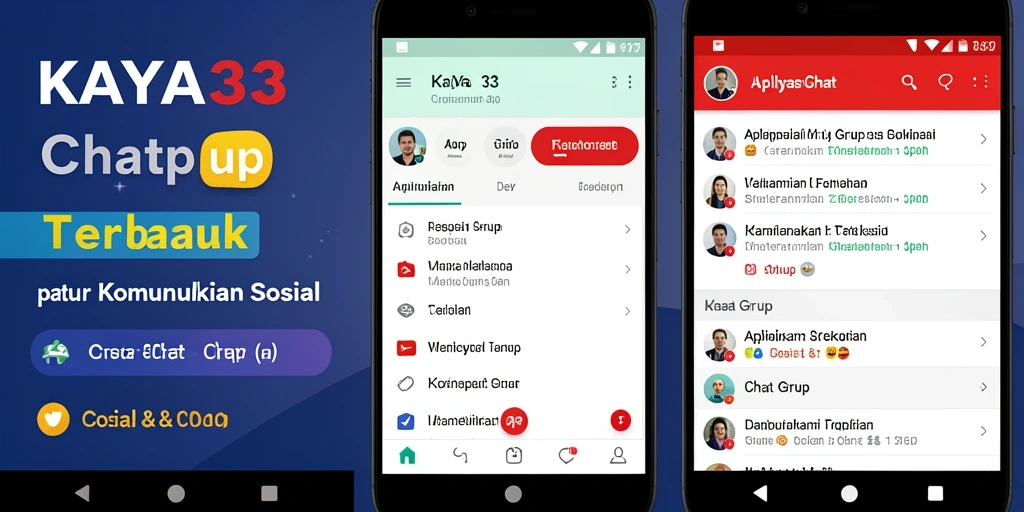 Tampilan antarmuka KAYA33 dengan fitur Chat Grup yang menarik.