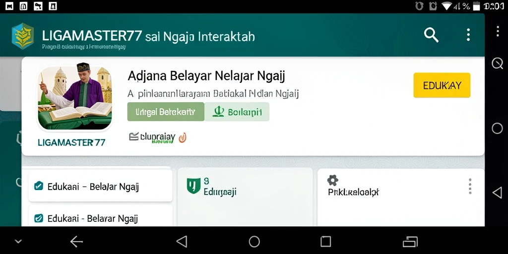 Antarmuka LIGAMASTER77 yang menarik untuk belajar Ngaji.