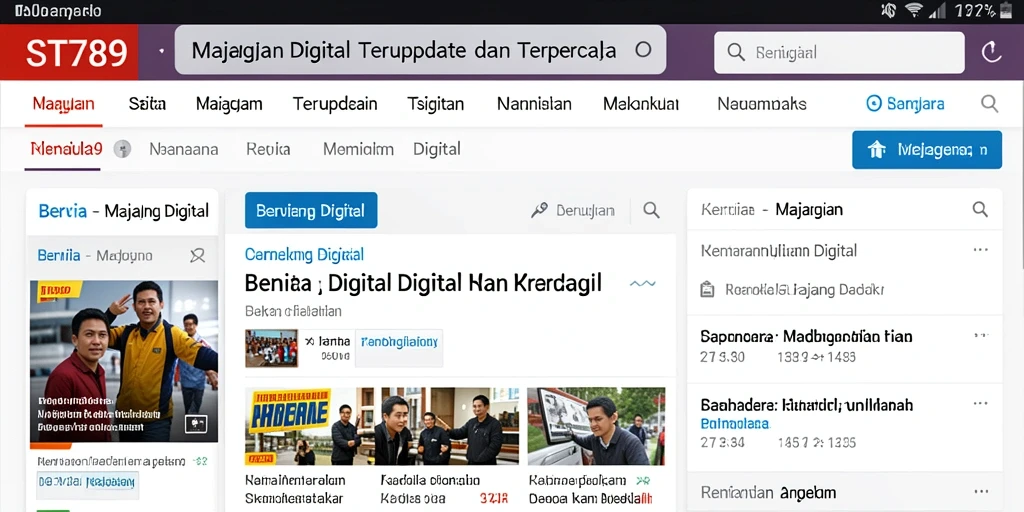 Antarmuka aplikasi ST789 yang modern dan fungsional.