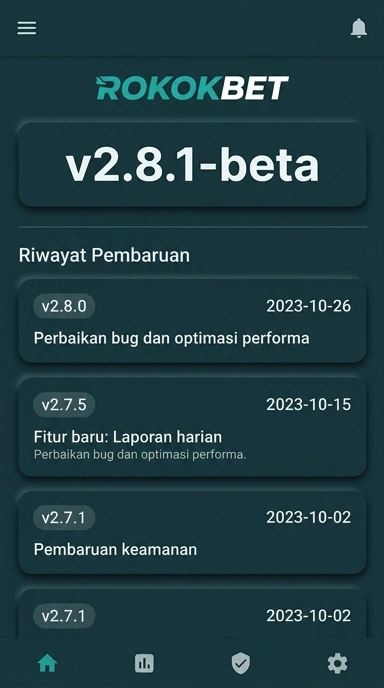 Tampilan riwayat versi rokokbet